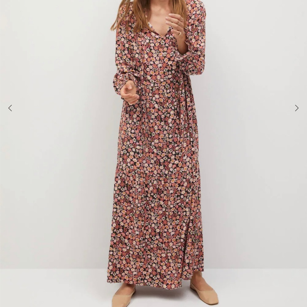 Mango printed long dress
